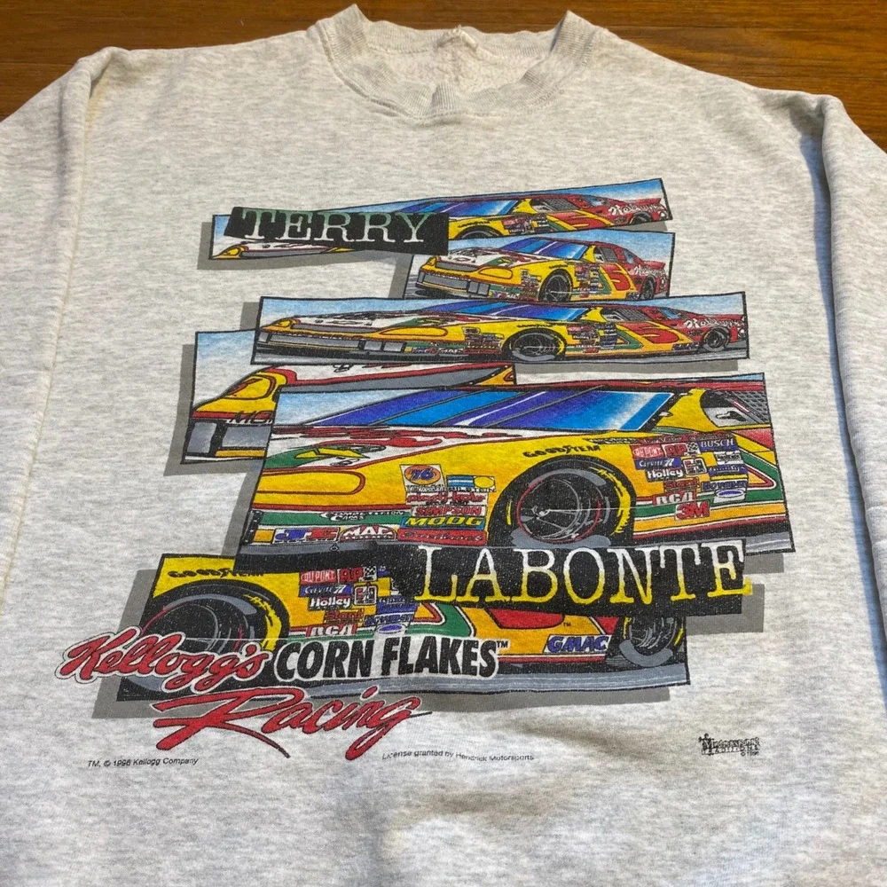 Vintage 1996 Terry Labonte Kelloggs Racing Crewneck Sweatshirt Mens Medium